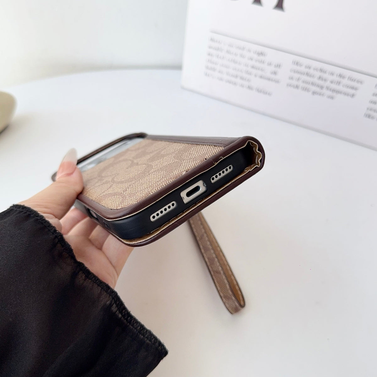 Luxury Leather Fold Wallet Case - iPhone 12-18 Pro & Pro Max