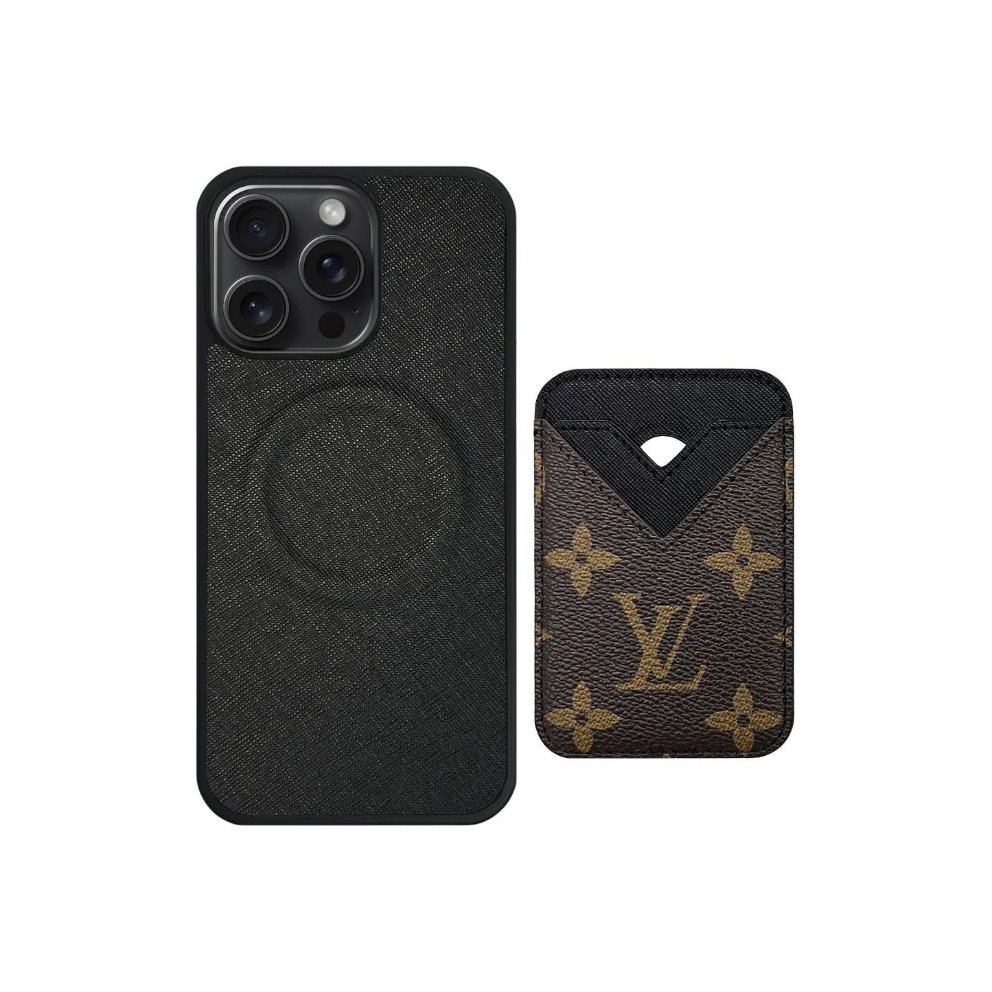 Retro Brown Card Pocket iPhone Case Position 3