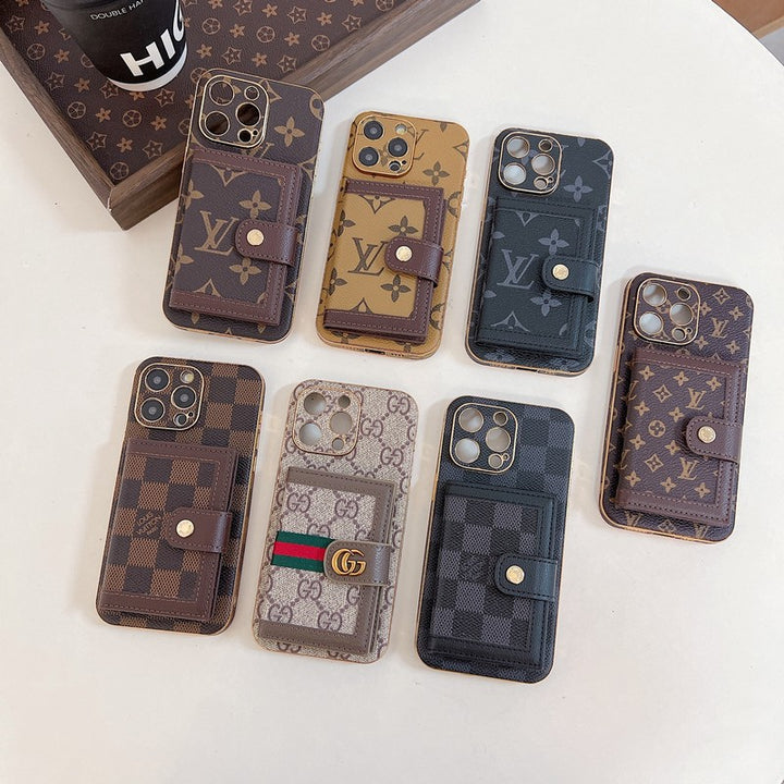 Luxury Classic Color Card Bag Apple iPhone Case 12-18 Pro & Pro Max
