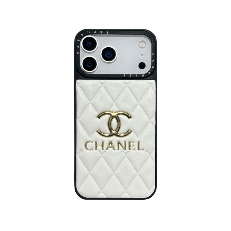 Luxury Leather Chanel Phone Case For iPhone 13-18 Pro & Pro Max