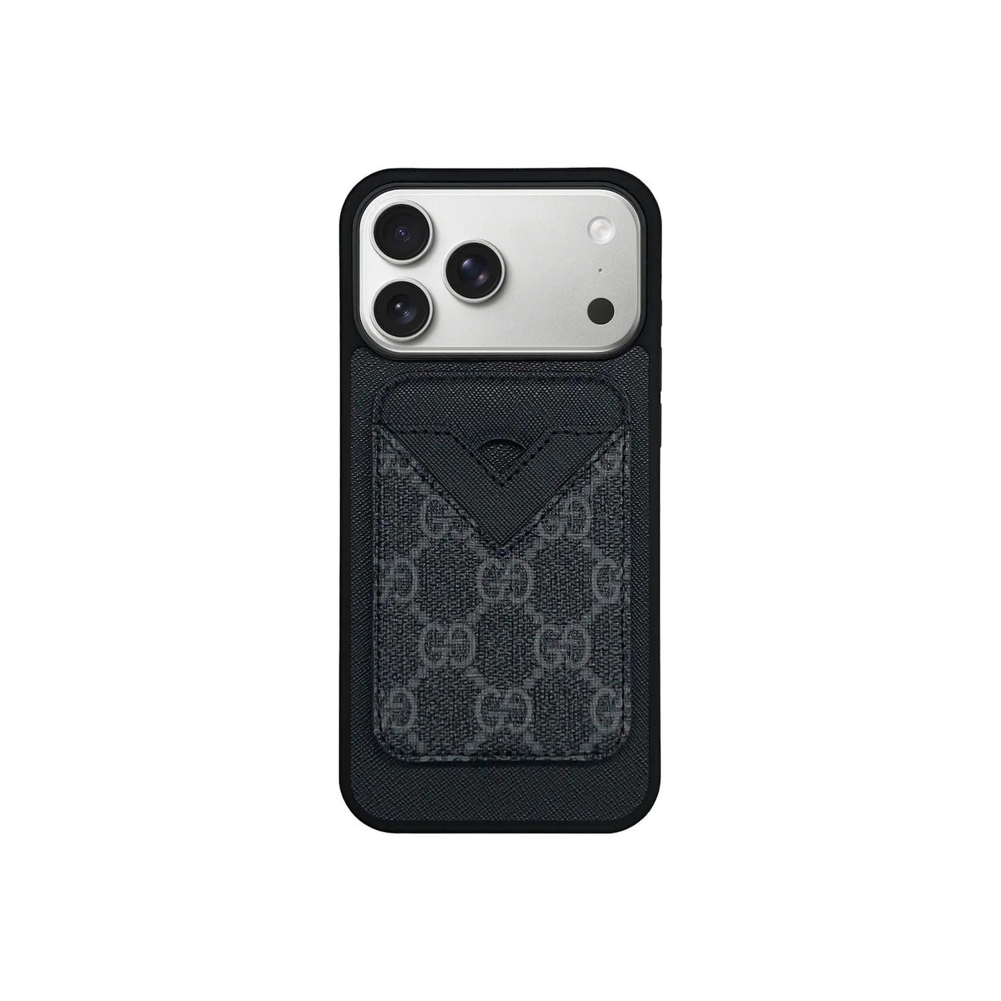 Retro Pattern Card Pocket iPhone Case Position 1