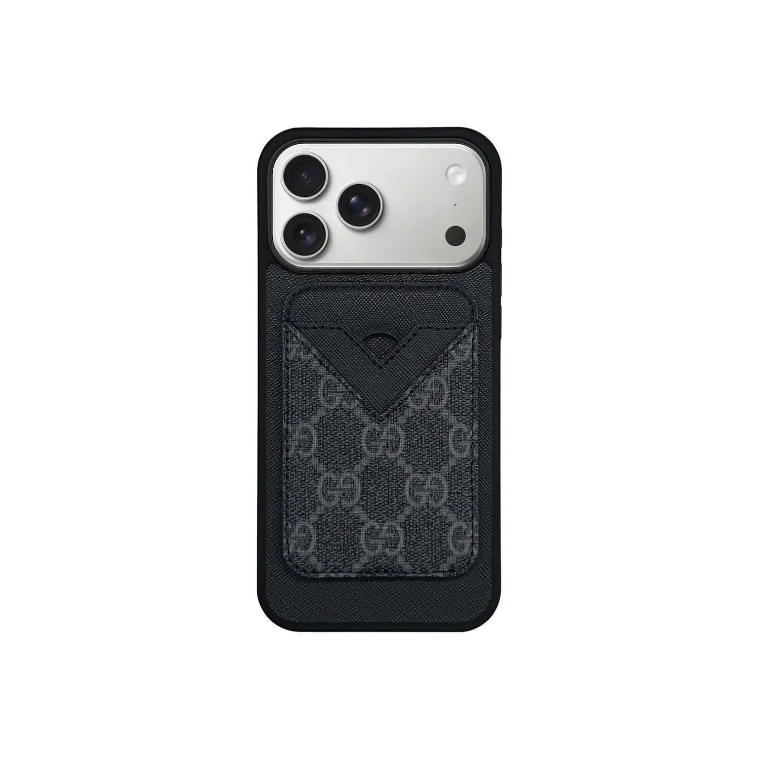 Retro Pattern Card Pocket iPhone Case Position 1