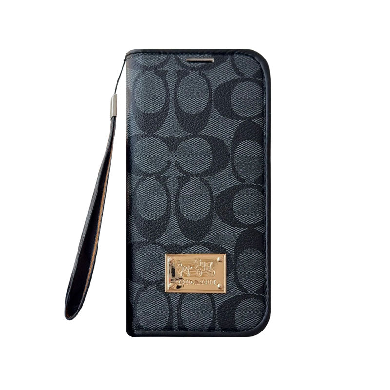 Luxury Leather Fold Wallet Case - iPhone 12-18 Pro & Pro Max