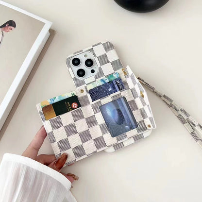 NEW IPHONE LEATHER WALLET PHONE CASE 12-18 Pro & Pro Max