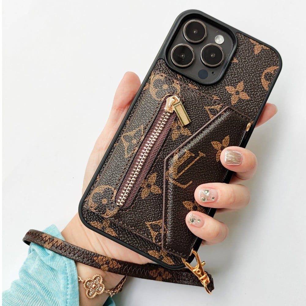 NEW IPHONE LEATHER WALLET PHONE CASE 12-18 Pro & Pro Max
