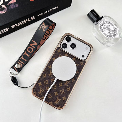 Luxury Leather Case With Strap For iPhone 13-18 Pro & Pro Max