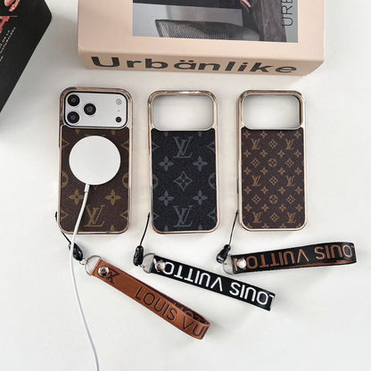 Luxury Leather Case With Strap For iPhone 13-18 Pro & Pro Max