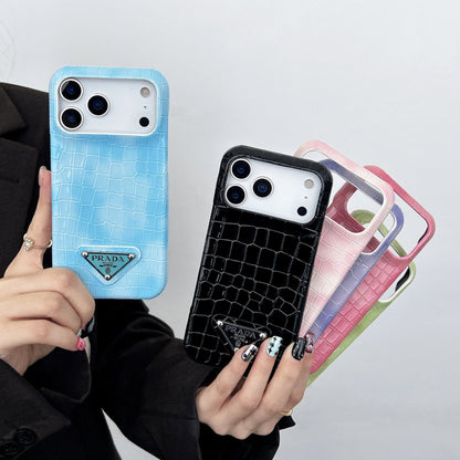 Elegant Croco Embossed Logo Case - iPhone 12-18 Pro & Pro Max