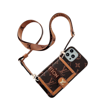 EMBROIDERED WALLET CARD HOLDER PHONE CASE 13-18 Pro & Pro Max