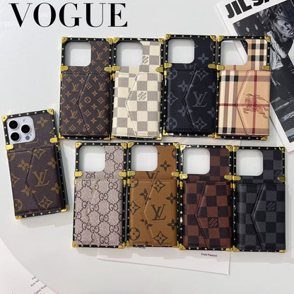 Luxury CANVAS LEATHER CARD HOLDER MONOGRAM 12-18 Pro & Pro Max