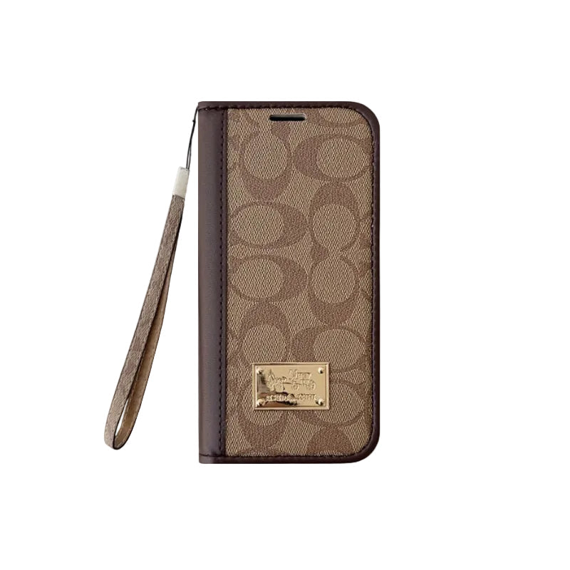 Luxury Leather Fold Wallet Case - iPhone 12-18 Pro & Pro Max