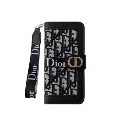 Dior Wallet Folio Case with Strap - iPhone 12-18 Pro & Pro Max