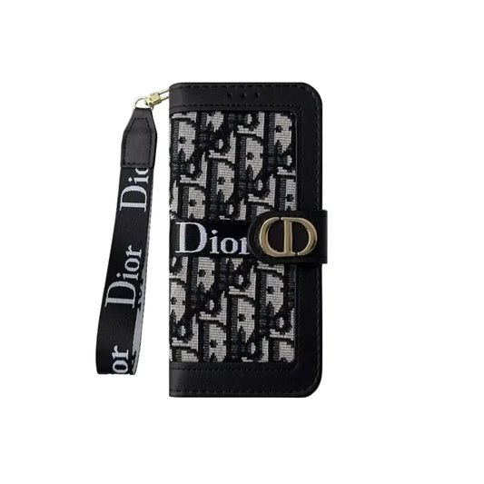 Dior Wallet Folio Case with Strap - iPhone 12-18 Pro & Pro Max