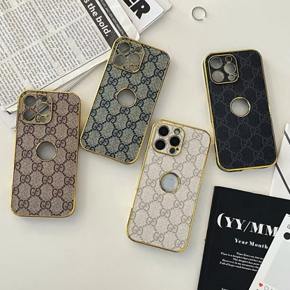 High Quality Electroplated Frame Ophidia  Leather Apple iPhone Case Roxy New 2