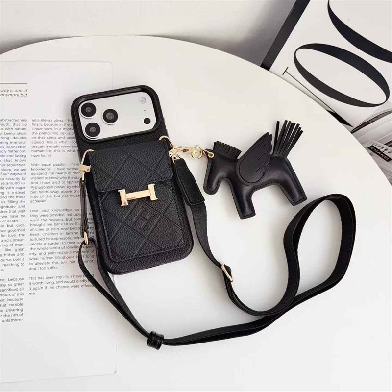 Luxury Crossbody Mini Bag Case with Charms - iPhone 12-18 Pro & Pro Max