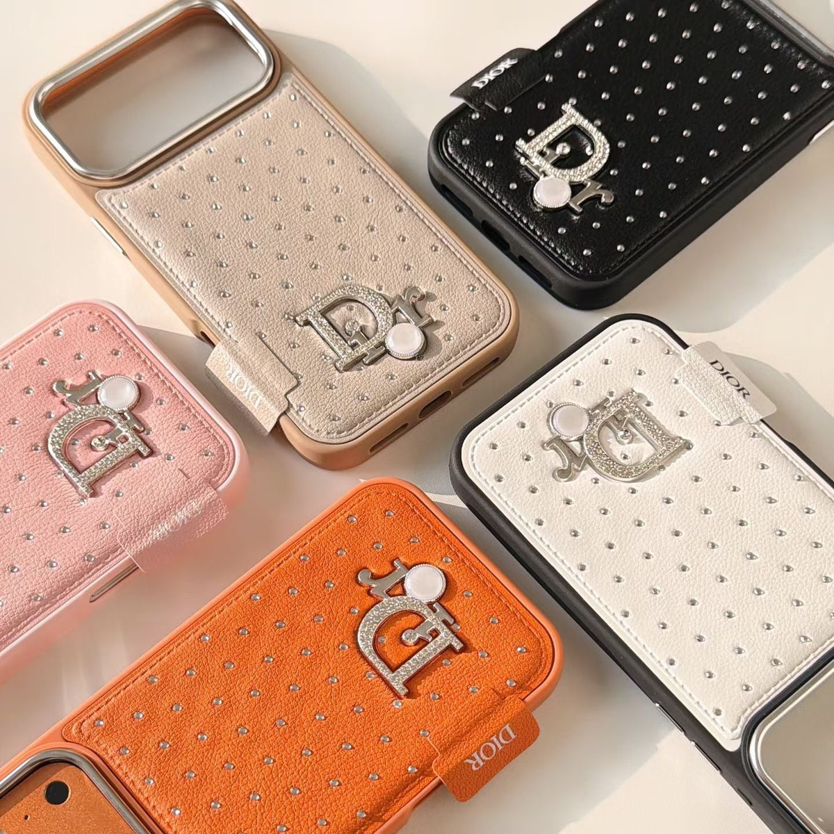 Classic Orange Dior Leather Case - iPhone 12-18 Pro & Pro Max