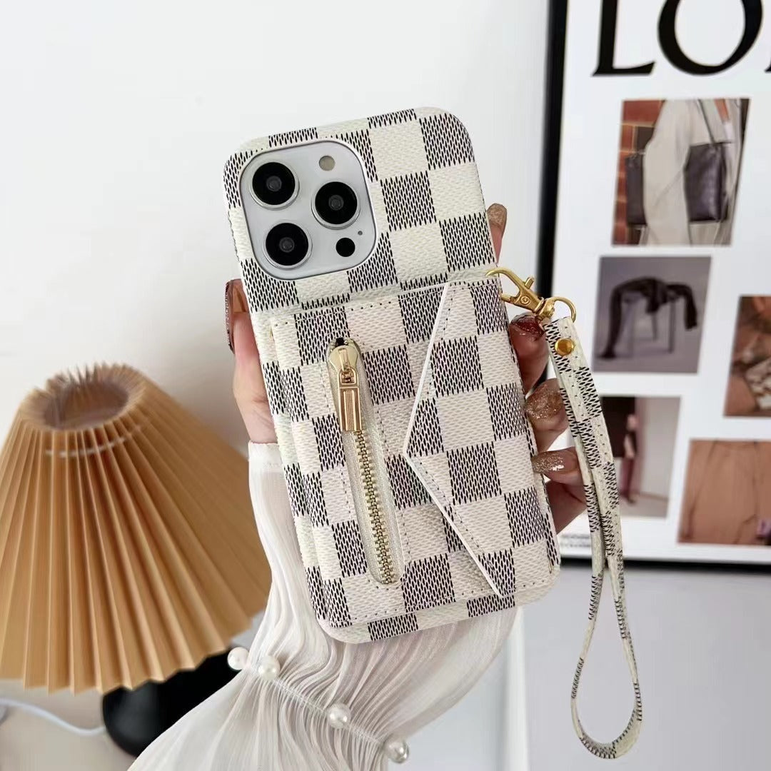 NEW IPHONE LEATHER WALLET PHONE CASE 12-18 Pro & Pro Max