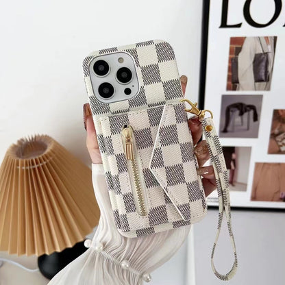 NEW IPHONE LEATHER WALLET PHONE CASE 12-18 Pro & Pro Max
