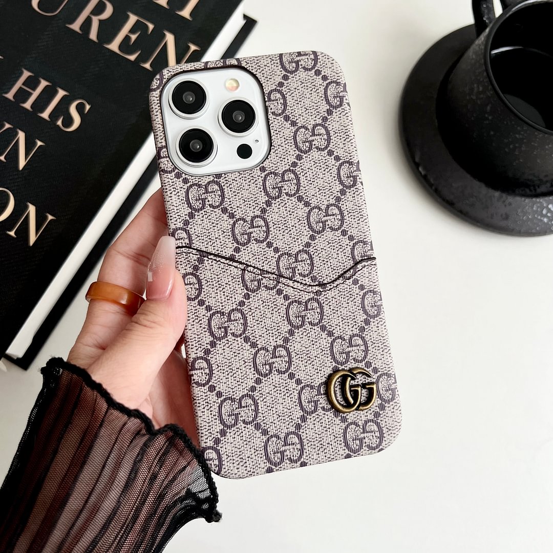 Classic Leather Monogram iPhone Case Card Holder Roxy New 2