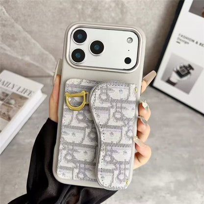 Clear Dior Oblique Case with Charm - iPhone 13-18 Pro & Pro Max