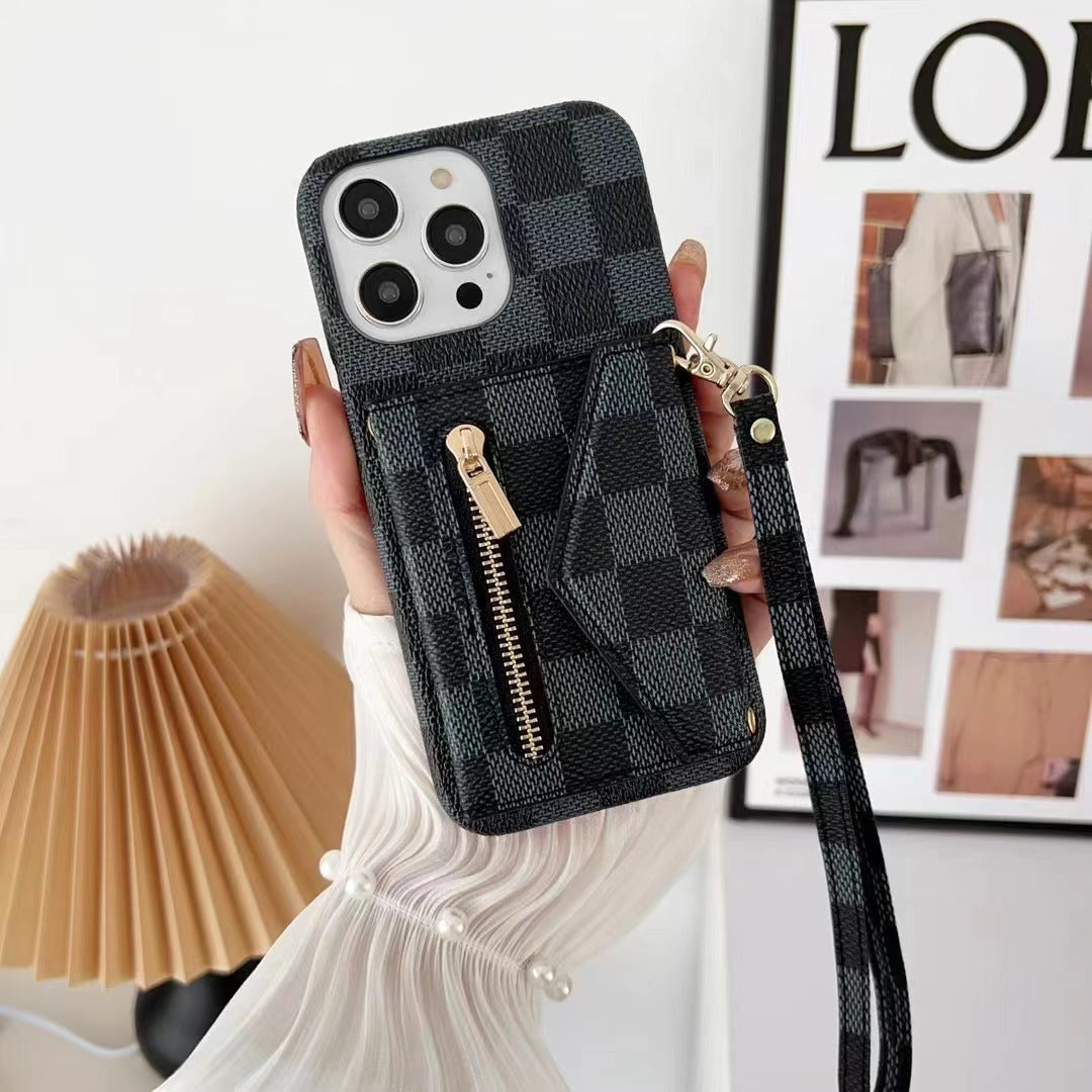 NEW IPHONE LEATHER WALLET PHONE CASE 12-18 Pro & Pro Max