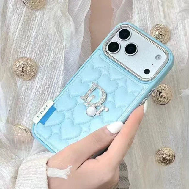 Luxury DR Case With Heart Logo For iPhone 12-18 Pro & Pro Max