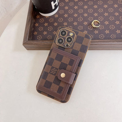 Luxury Classic Color Card Bag Apple iPhone Case 12-18 Pro & Pro Max