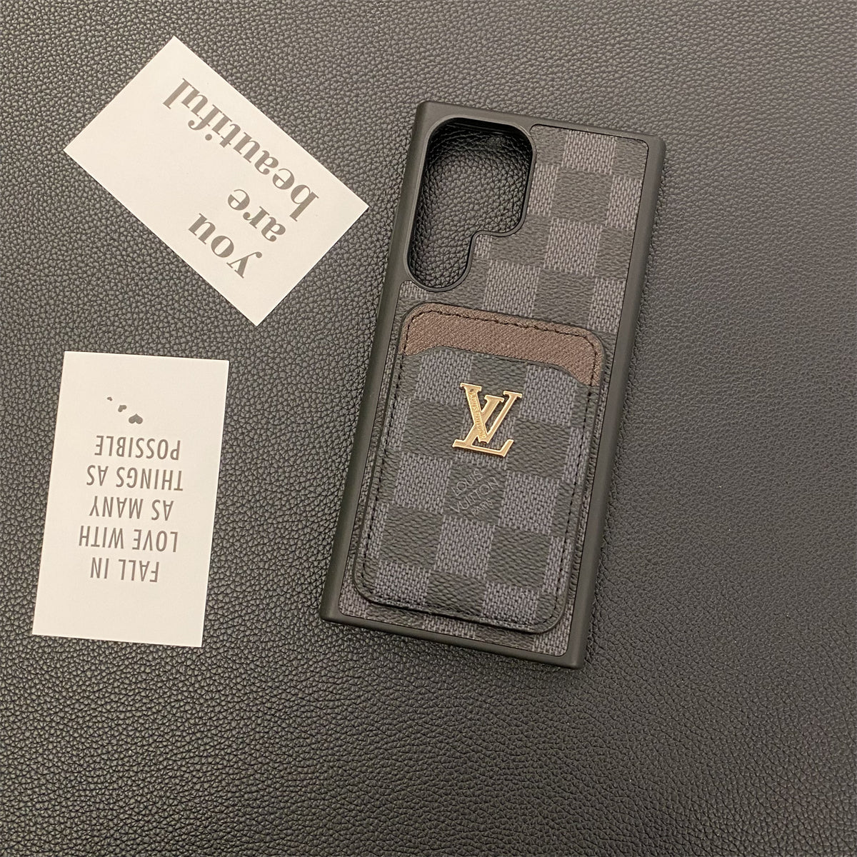 SAMSUNG GALAXY PETITE MALLE PHONE CASES CARD HOLDER MONOGRAM CANVAS Roxy New