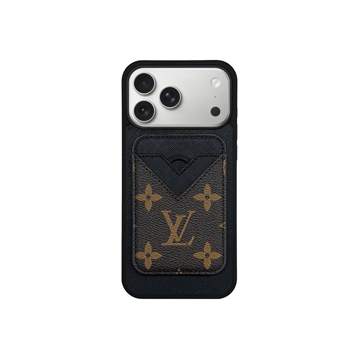 Retro Brown Card Pocket iPhone Case Position 1