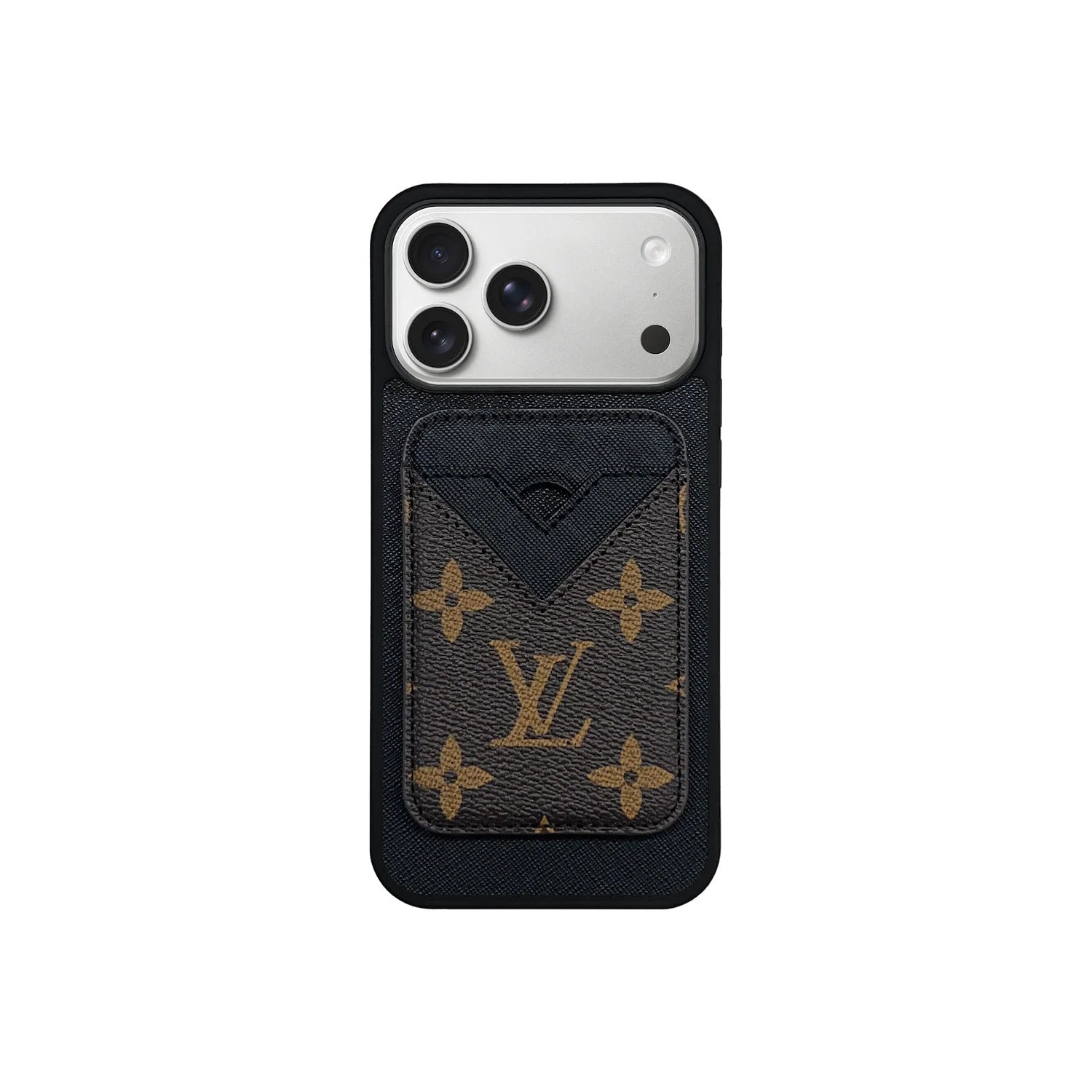 Retro Brown Card Pocket iPhone Case Position 1