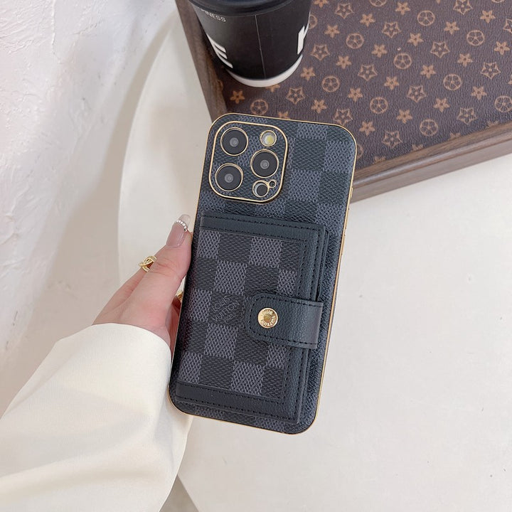 Luxury Classic Color Card Bag Apple iPhone Case 12-18 Pro & Pro Max