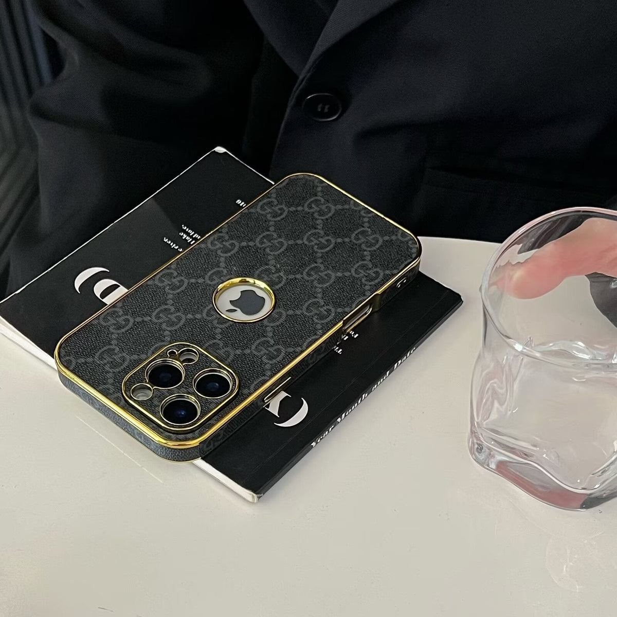 High Quality Electroplated Frame Ophidia  Leather Apple iPhone Case Roxy New 2