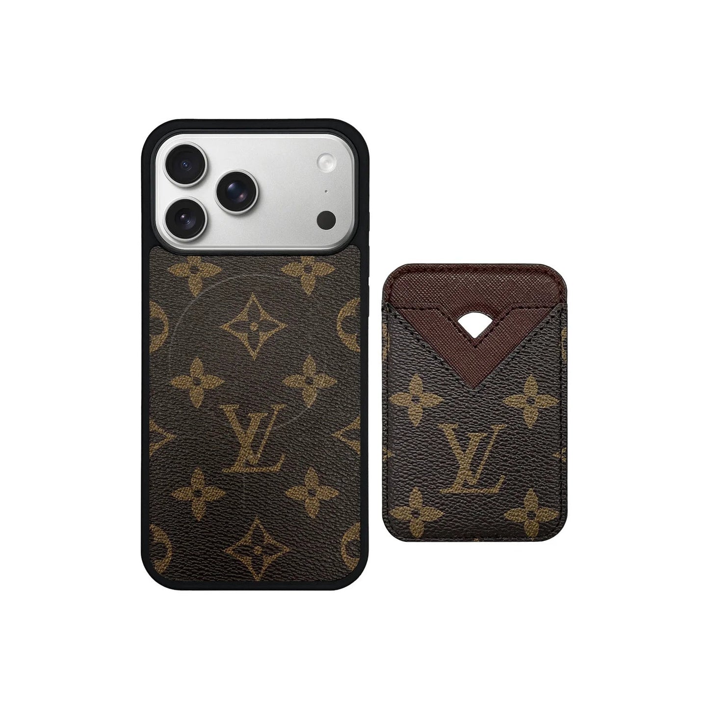 Retro Letter Card Pocket iPhone Case Position 2