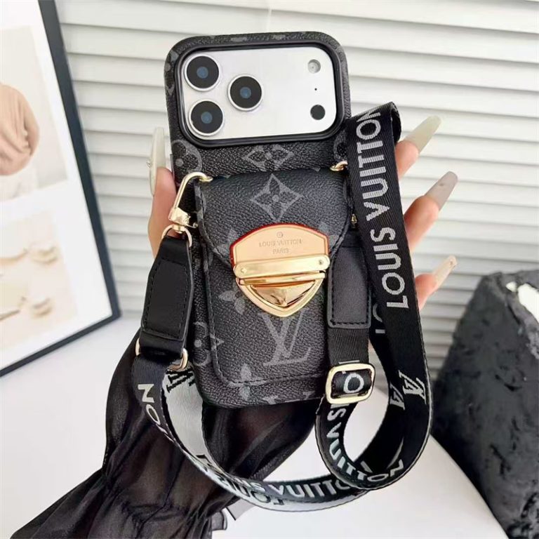LV Luxury Phone Case with Strape For iPhone 13-18 Pro & Pro Max