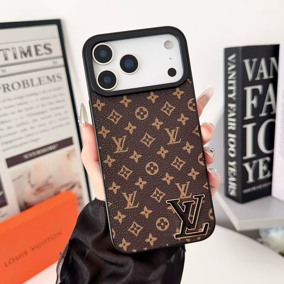 Luxury Brand Leather Phone Case for iPhone 13-18 Pro & Pro Max
