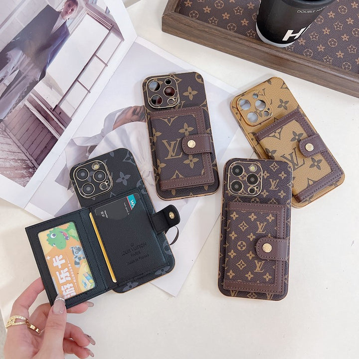 Luxury Classic Color Card Bag Apple iPhone Case 12-18 Pro & Pro Max