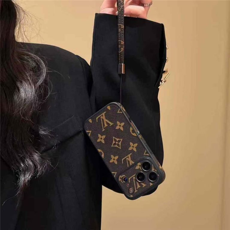 LV Phone Monogram Case with Strap For iPhone 13-18 Pro & Pro Max