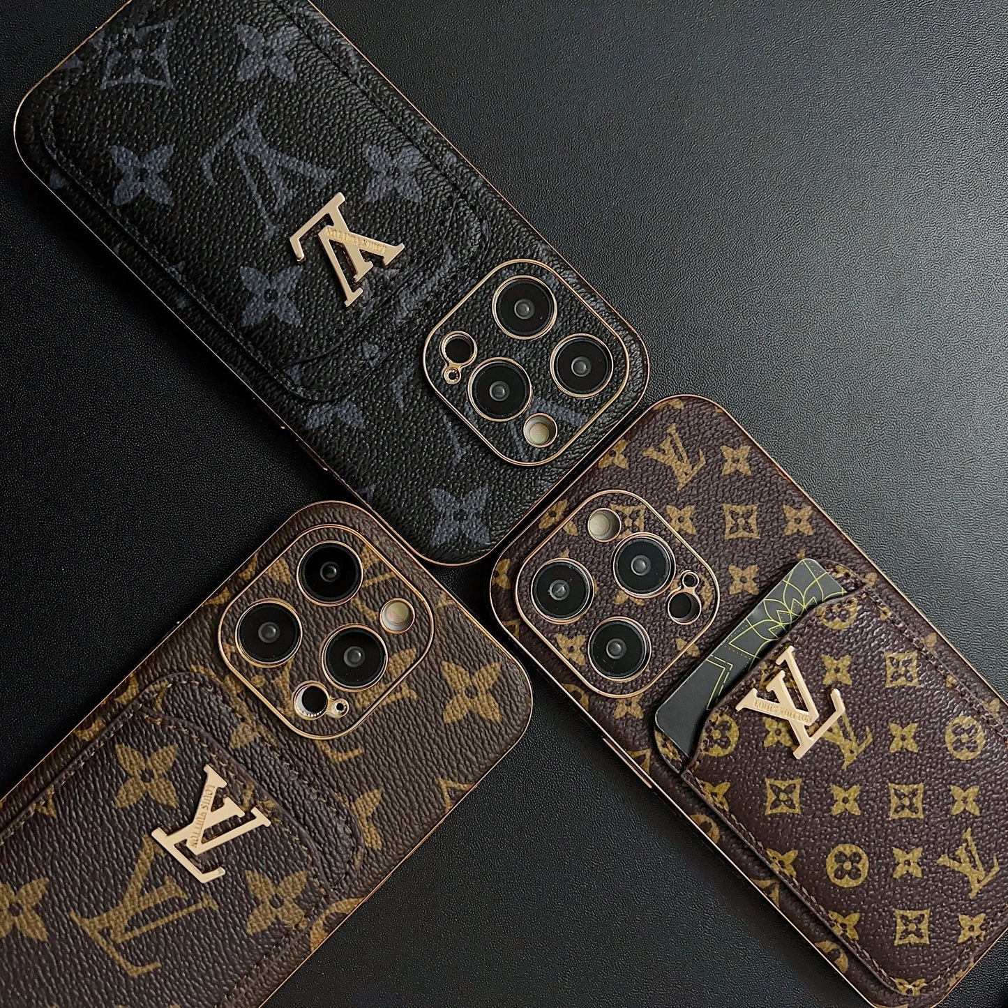 Executive Edition Card Holder Case - Classic Artisan Print & Hybrid Protection