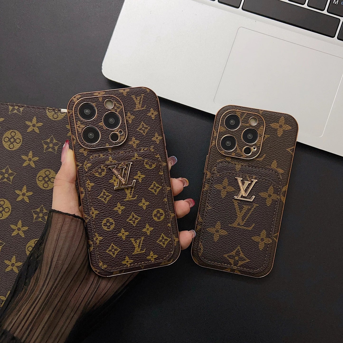 Executive Edition Card Holder Case - Classic Artisan Print & Hybrid Protection