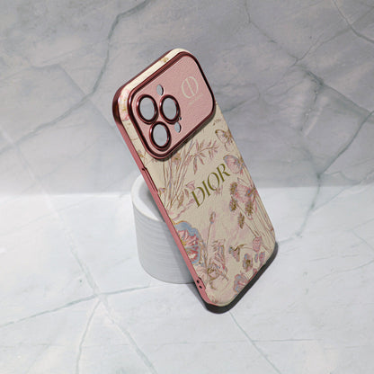 Beige Floral Dior Luxury Case - iPhone 13-18 Pro & Pro Max