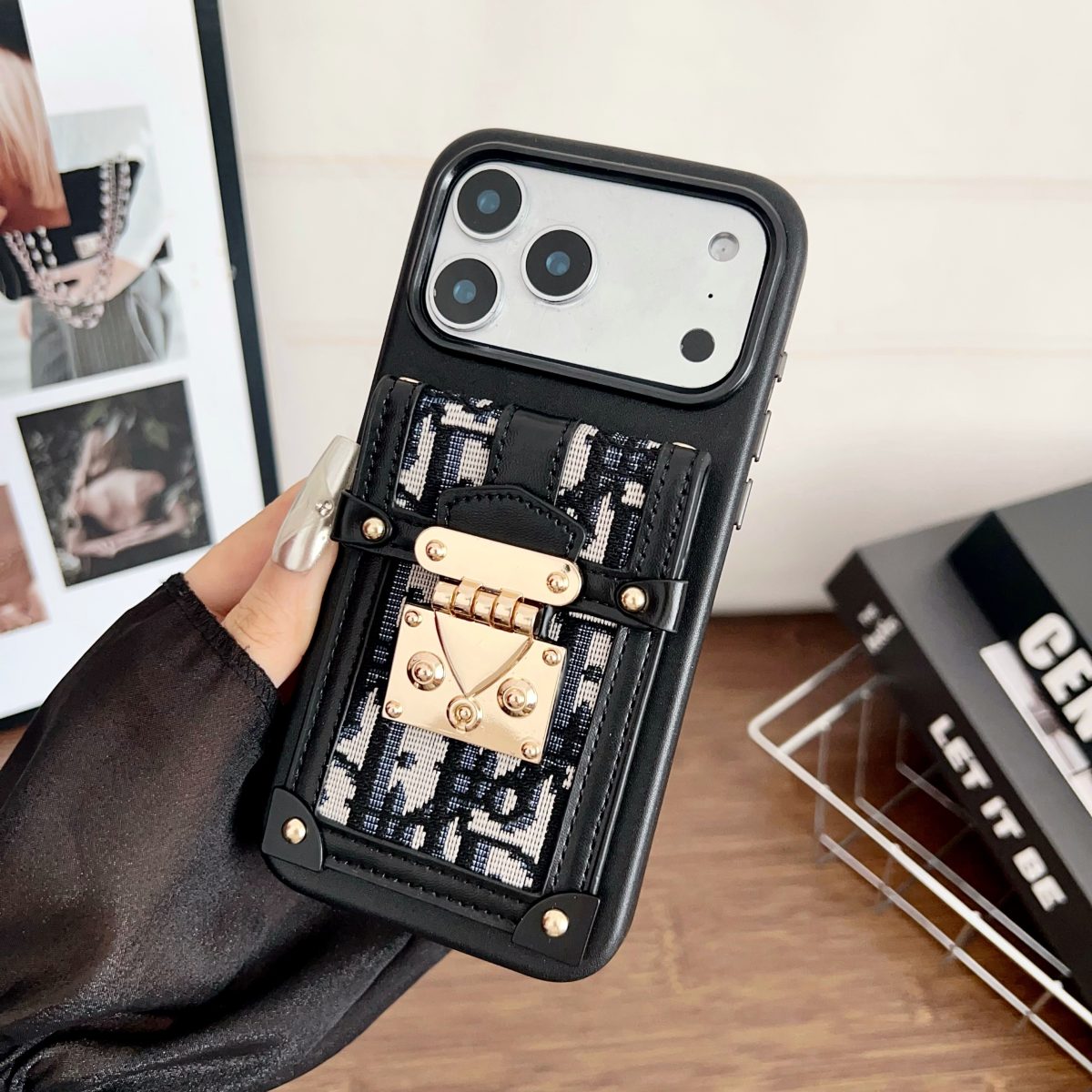 Black Luxury Transparent Dior Case - iPhone 13-18 Pro & Pro Max