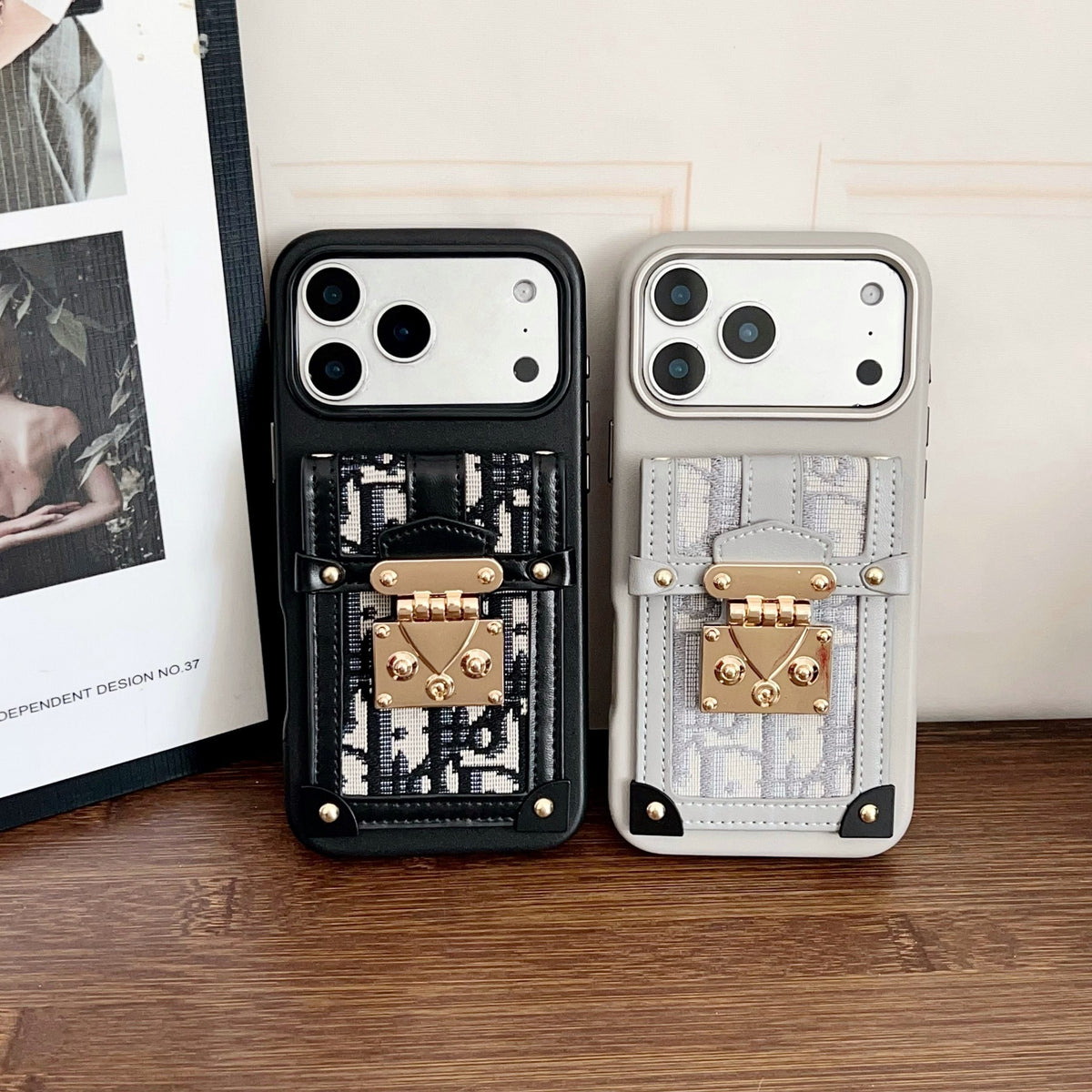 Black Luxury Transparent Dior Case - iPhone 13-18 Pro & Pro Max