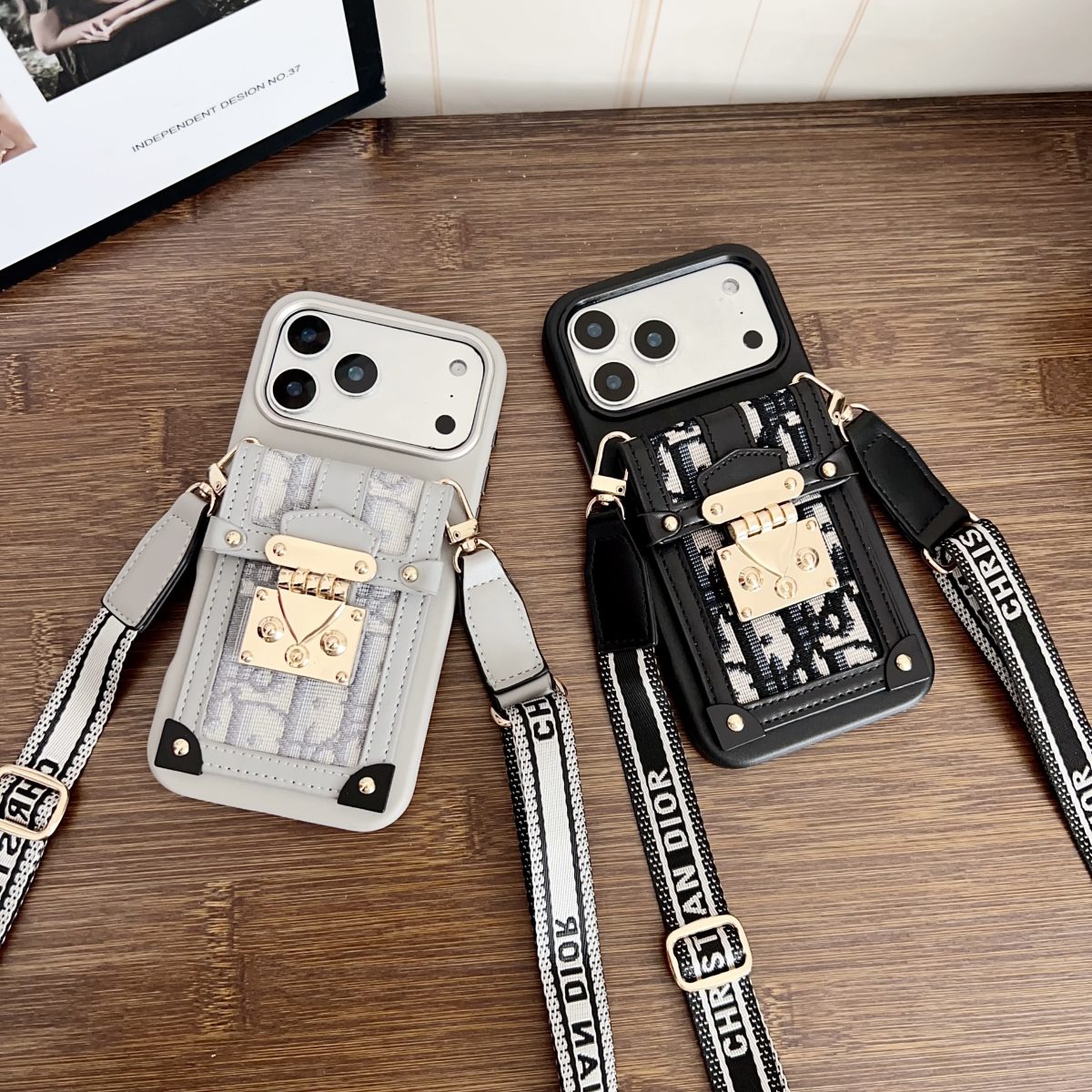 Black Luxury Transparent Dior Case - iPhone 13-18 Pro & Pro Max