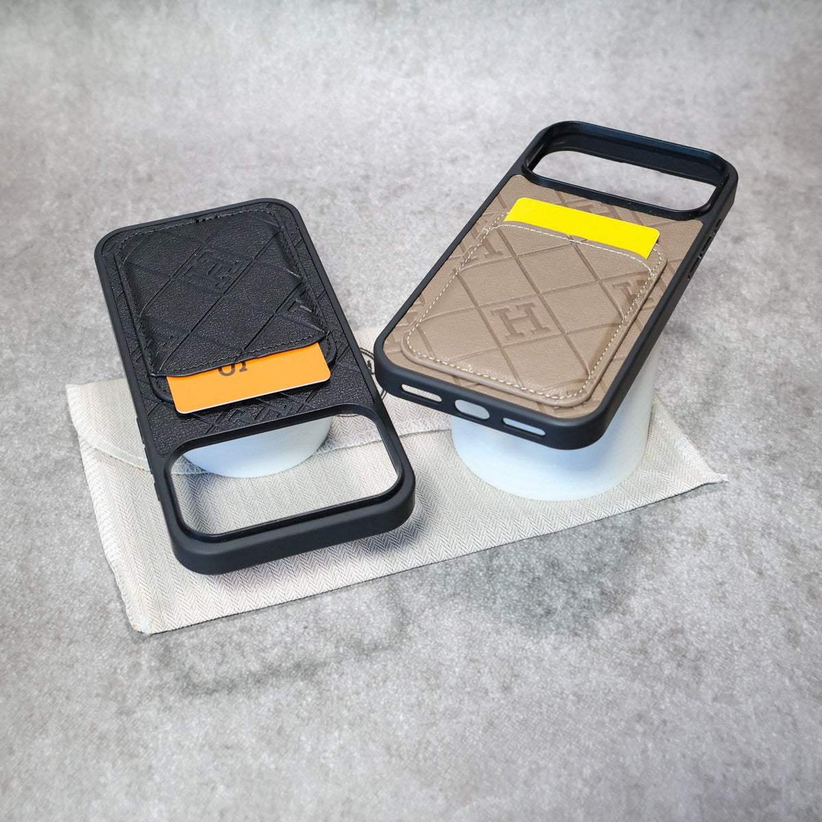 Stamped Diamond Quilted Case - Open Top - iPhone 12-18 Pro & Pro Max