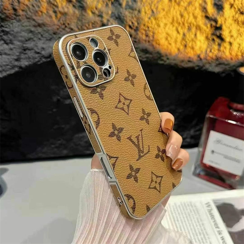 Luxury LV Leather Phone Case For iPhone 13-18 Pro & Pro Max