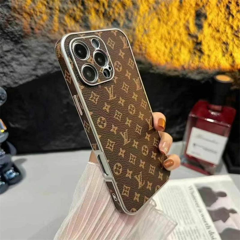 Luxury LV Leather Phone Case For iPhone 13-18 Pro & Pro Max