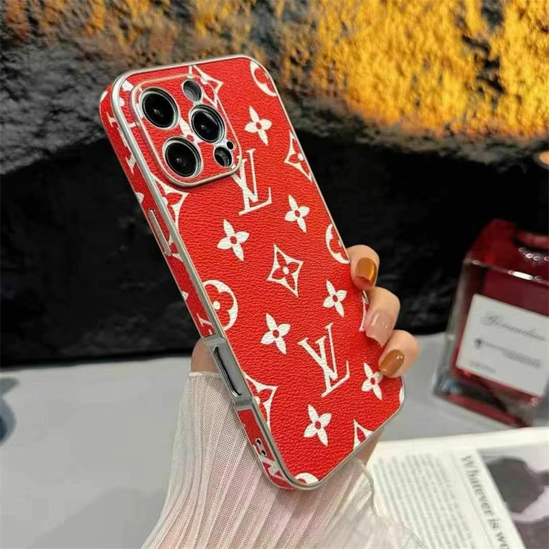 Luxury LV Leather Phone Case For iPhone 13-18 Pro & Pro Max