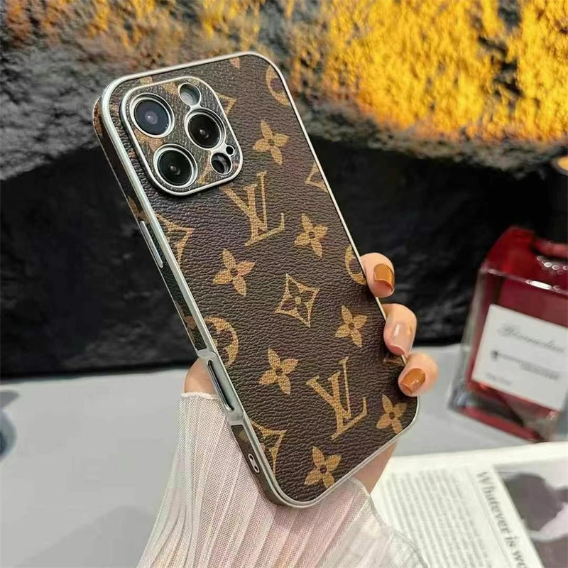 Luxury LV Leather Phone Case For iPhone 13-18 Pro & Pro Max