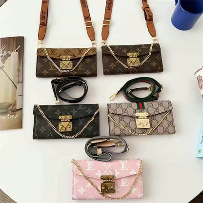 Monogram LV Luxurious Phone Case With Strap For iPhone 12-18 Pro & Pro Max