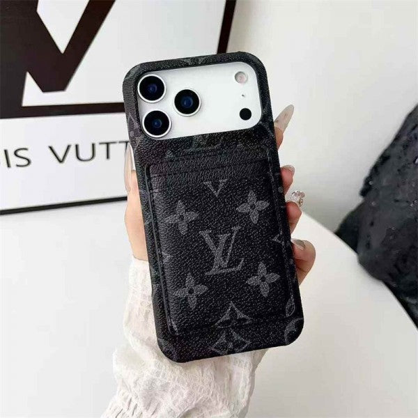 Leather Card Holder Case for iPhone 12-18  Pro & Pro Max